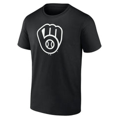 Milwaukee Brewers Monochrome Personalized Name & Number T-Shirt - Black - MLB Online
