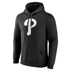 Philadelphia Phillies Monochrome Personalized Name & Number Pullover Hoodie - Black - MLB Online