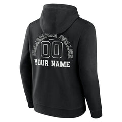 Philadelphia Phillies Monochrome Personalized Name & Number Pullover Hoodie - Black - MLB Online