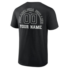 Philadelphia Phillies Monochrome Personalized Name & Number T-Shirt - Black - MLB Online