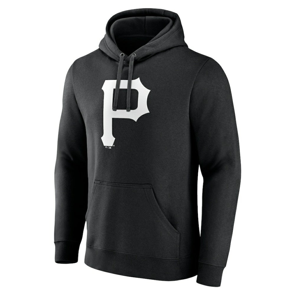 Pittsburgh Pirates Monochrome Personalized Name & Number Pullover Hoodie - Black - MLB Online