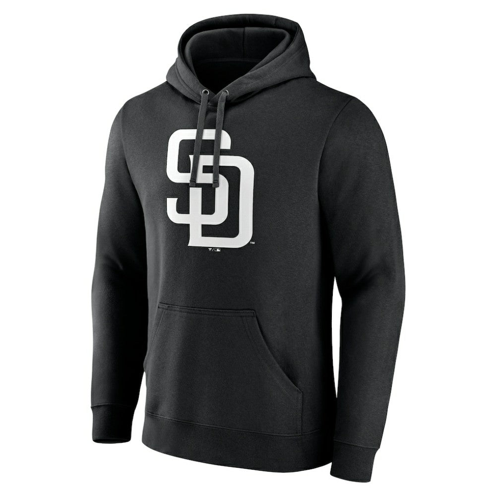 San Diego Padres Monochrome Personalized Name & Number Pullover Hoodie - Black - MLB Lifestyle