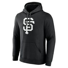 San Francisco Giants Monochrome Personalized Name & Number Pullover Hoodie - Black - MLB Discount