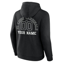 St. Louis Cardinals Monochrome Personalized Name & Number Pullover Hoodie - Black - MLB on Sale