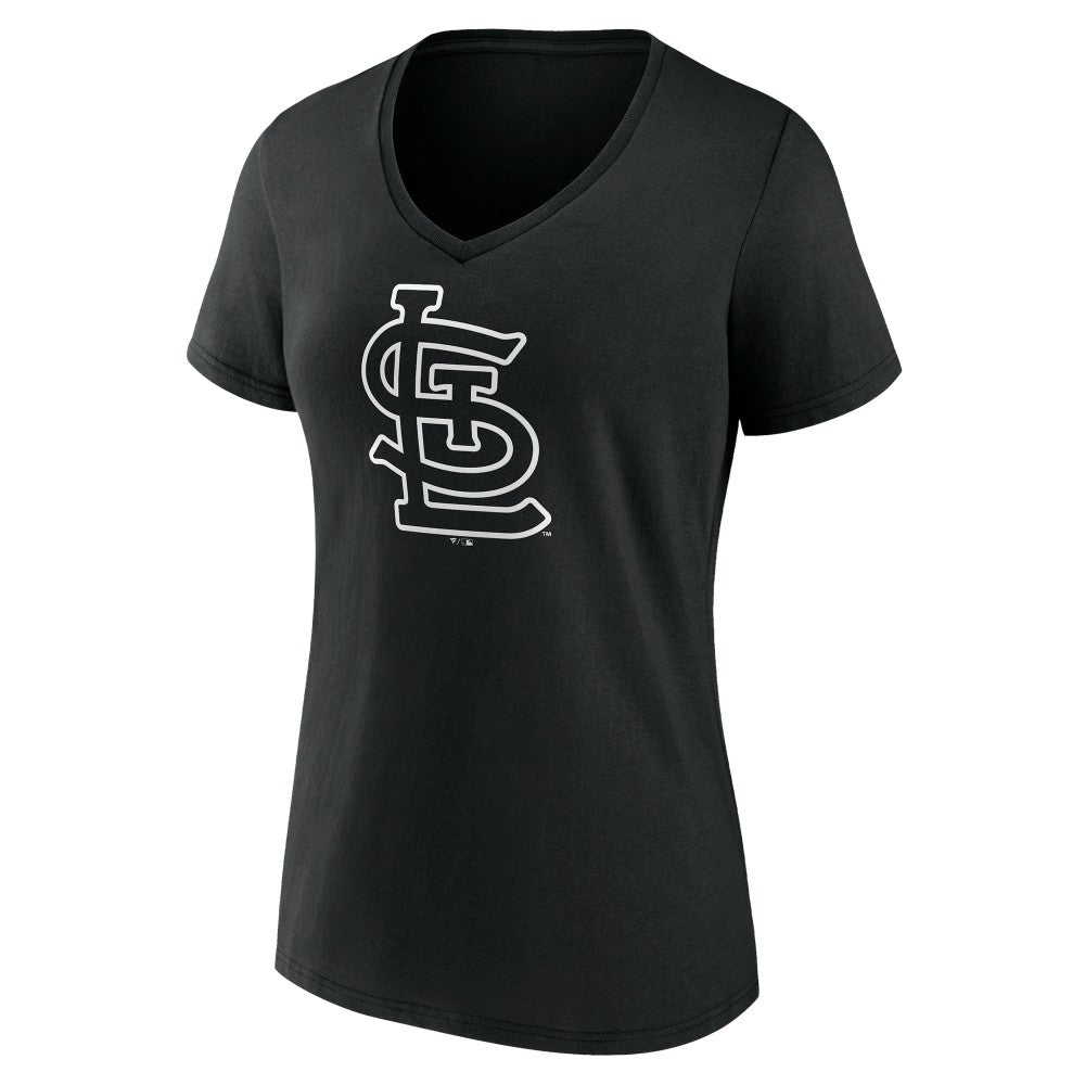 St. Louis Cardinals Women's Monochrome Personalized Name & Number V-Neck T-Shirt - Black - MLB Online