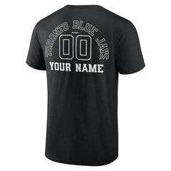 Toronto Blue Jays Monochrome Personalized Name & Number T-Shirt - Black - MLB on Sale