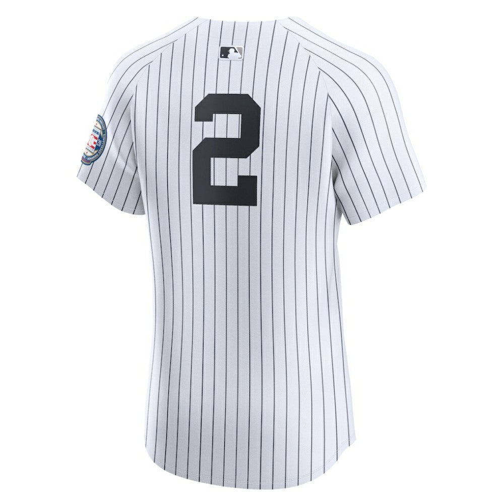Derek Jeter New York Yankees Nike Home 2020 Hall of Fame Induction Patch Elite Player Jersey - White - Nike Sale