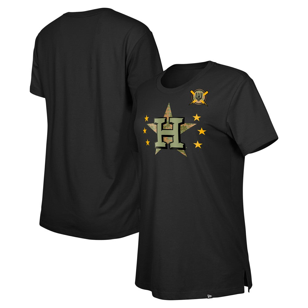 Houston Astros New Era Women's Armed Forces Day T-Shirt - Black - New Era on Sale