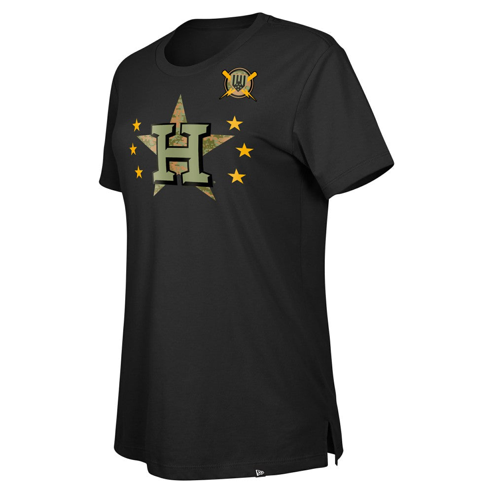 Houston Astros New Era Women's Armed Forces Day T-Shirt - Black - New Era on Sale