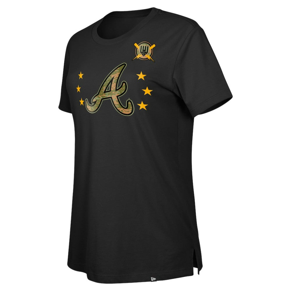 Atlanta Braves New Era Women's Armed Forces Day T-Shirt - Black - New Era Online