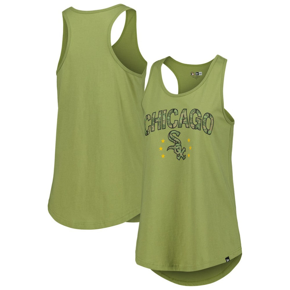 Chicago White Sox New Era Women's Armed Forces Day Tank Top - Olive - New Era on Sale