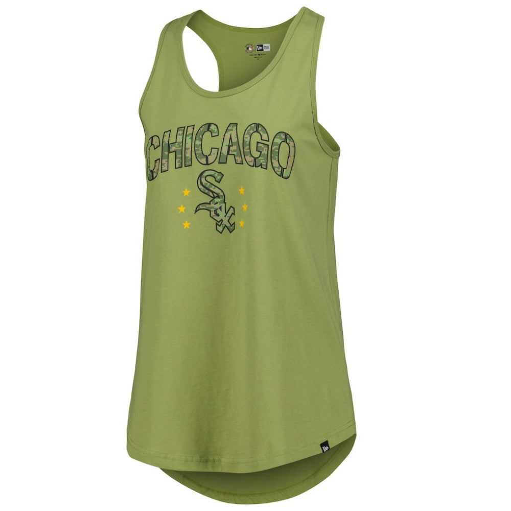 Chicago White Sox New Era Women's Armed Forces Day Tank Top - Olive - New Era on Sale