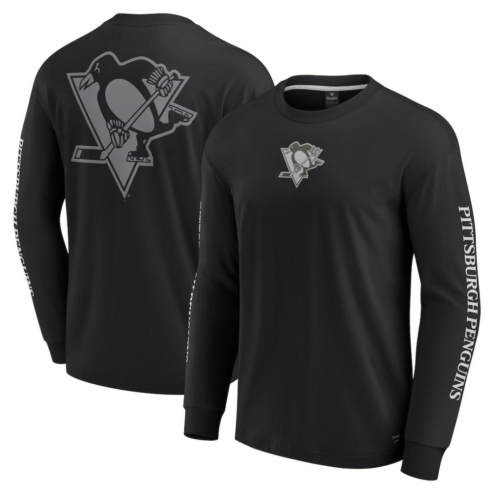 Pittsburgh Penguins Fanatics Elements Strive Long Sleeve T-Shirt - Black - NHL 201058845
