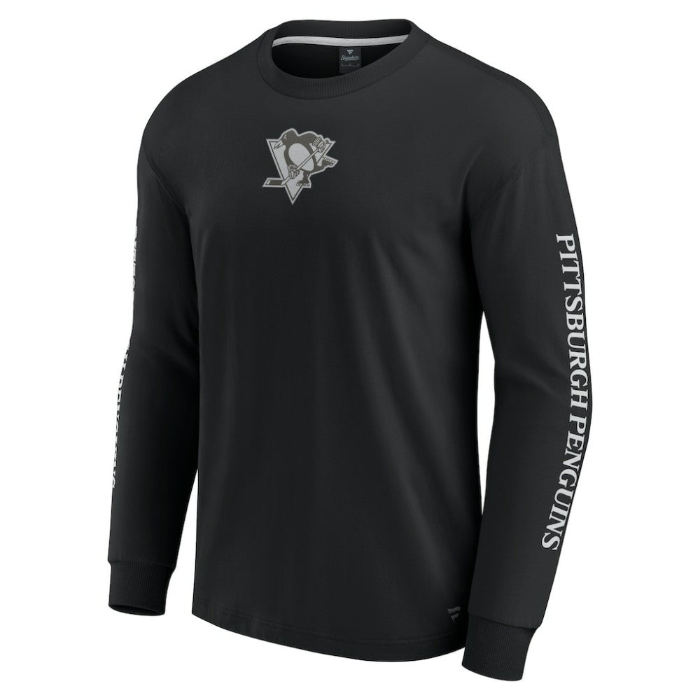 Pittsburgh Penguins Fanatics Elements Strive Long Sleeve T-Shirt - Black - NHL 201058845