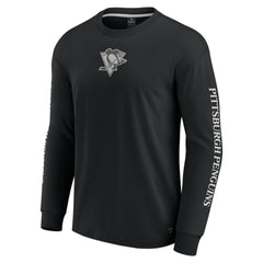 Pittsburgh Penguins Fanatics Elements Strive Long Sleeve T-Shirt - Black - NHL 201058845