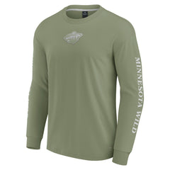 Minnesota Wild Fanatics Elements Strive Long Sleeve T-Shirt - Olive - NHL 201058846
