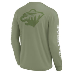 Minnesota Wild Fanatics Elements Strive Long Sleeve T-Shirt - Olive - NHL 201058846