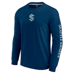 Seattle Kraken Fanatics Elements Strive Long Sleeve T-Shirt - Navy - NHL 201058853