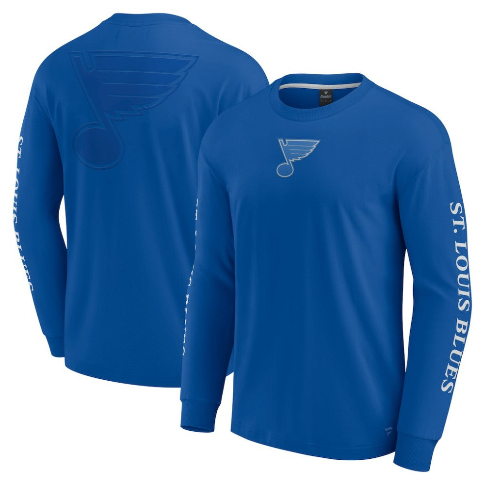 St. Louis Blues Fanatics Elements Strive Long Sleeve T-Shirt - Blue - NHL 201058856