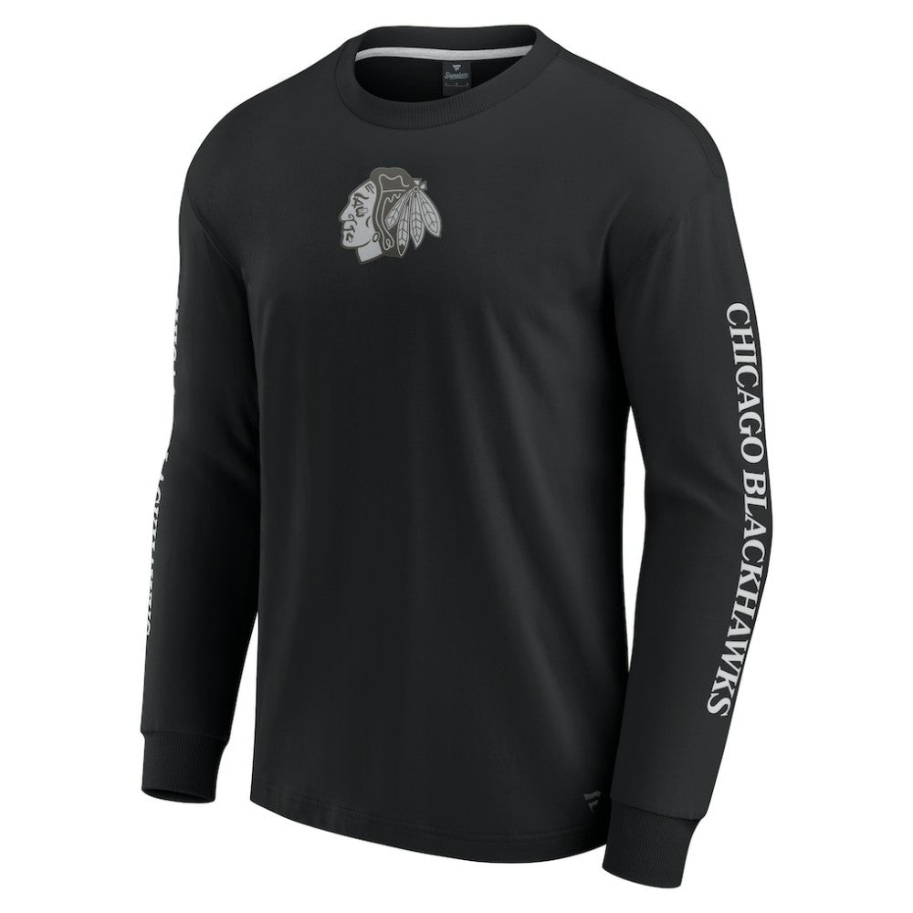 Chicago Blackhawks Fanatics Elements Strive Long Sleeve T-Shirt - Black - NHL 201058872