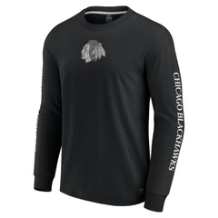 Chicago Blackhawks Fanatics Elements Strive Long Sleeve T-Shirt - Black - NHL 201058872