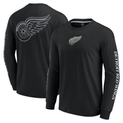 Detroit Red Wings Fanatics Elements Strive Long Sleeve T-Shirt - Black - NHL 201058876