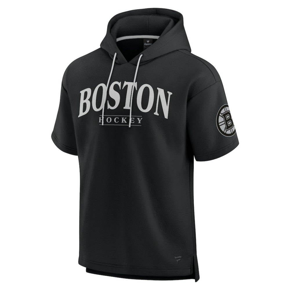 Boston Bruins Fanatics Elements Ready Short Sleeve Pullover Hoodie - Black - NHL 201058893