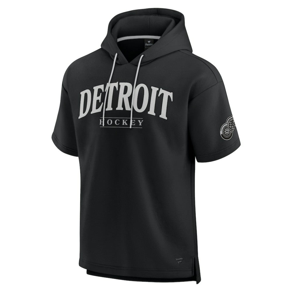 Detroit Red Wings Fanatics Elements Ready Short Sleeve Pullover Hoodie - Black - NHL 201058897