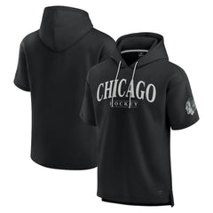 Chicago Blackhawks Fanatics Elements Ready Short Sleeve Pullover Hoodie - Black - NHL 201058900