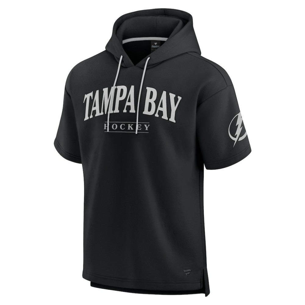 Tampa Bay Lightning Fanatics Elements Ready Short Sleeve Pullover Hoodie - Black - NHL 201058914