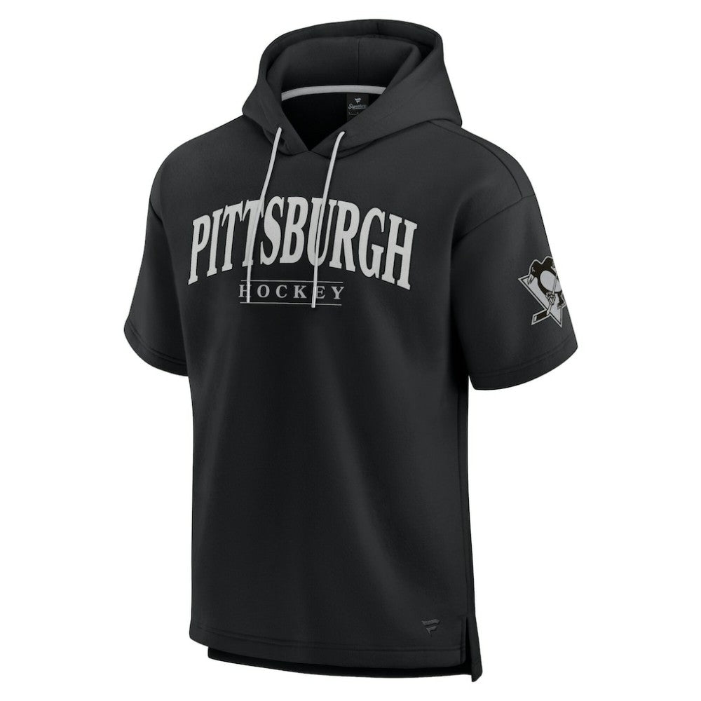 Pittsburgh Penguins Fanatics Elements Ready Short Sleeve Pullover Hoodie - Black - NHL 201058926