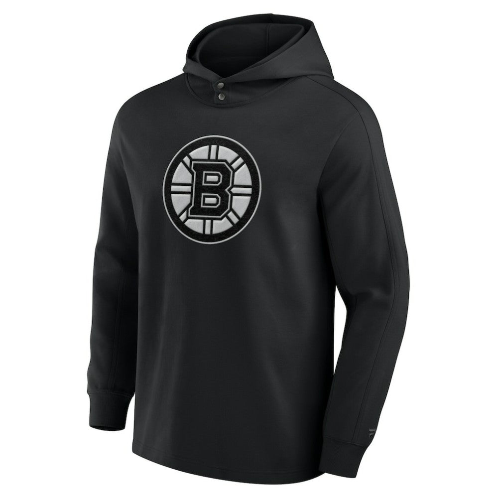 Boston Bruins Fanatics Elements Blaze Tri-Blend Long Sleeve Hoodie T-Shirt - Black - NHL 201058975
