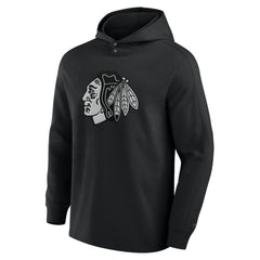 Chicago Blackhawks Fanatics Elements Blaze Tri-Blend Long Sleeve Hoodie T-Shirt - Black - NHL 201058985