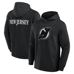 New Jersey Devils Fanatics Elements Blaze Tri-Blend Long Sleeve Hoodie T-Shirt - Black - NHL 201058992
