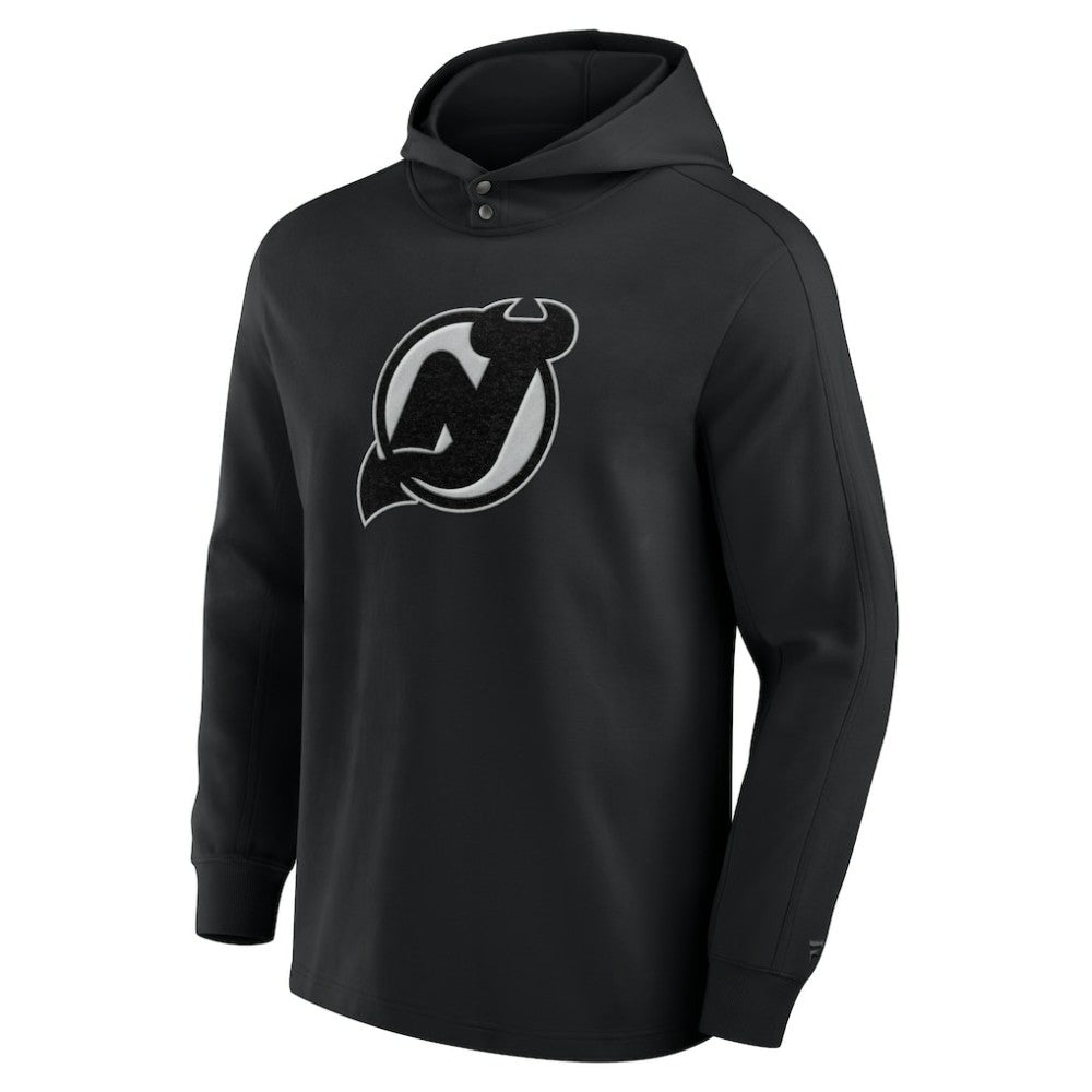New Jersey Devils Fanatics Elements Blaze Tri-Blend Long Sleeve Hoodie T-Shirt - Black - NHL 201058992