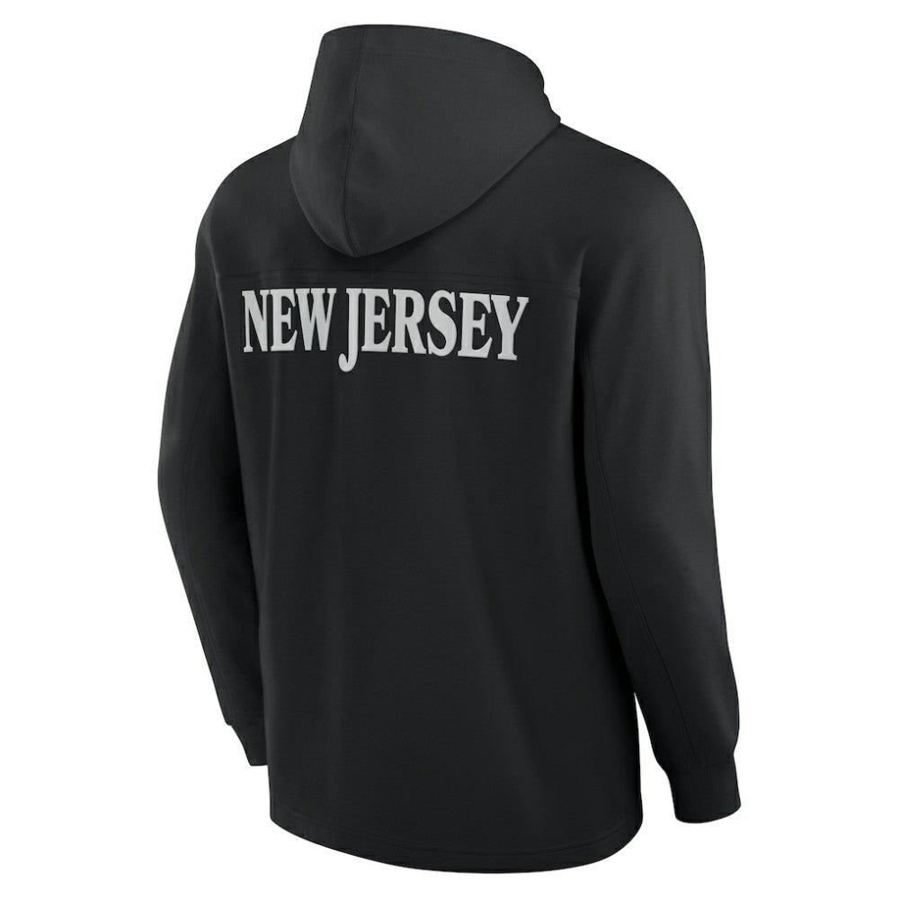 New Jersey Devils Fanatics Elements Blaze Tri-Blend Long Sleeve Hoodie T-Shirt - Black - NHL 201058992