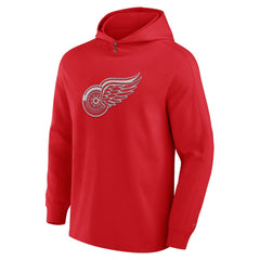 Detroit Red Wings Fanatics Elements Blaze Tri-Blend Long Sleeve Hoodie T-Shirt - Red - NHL 201058996