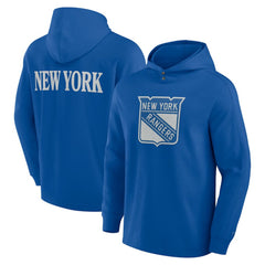 New York Rangers Fanatics Elements Blaze Tri-Blend Long Sleeve Hoodie T-Shirt - Blue - NHL 201058997