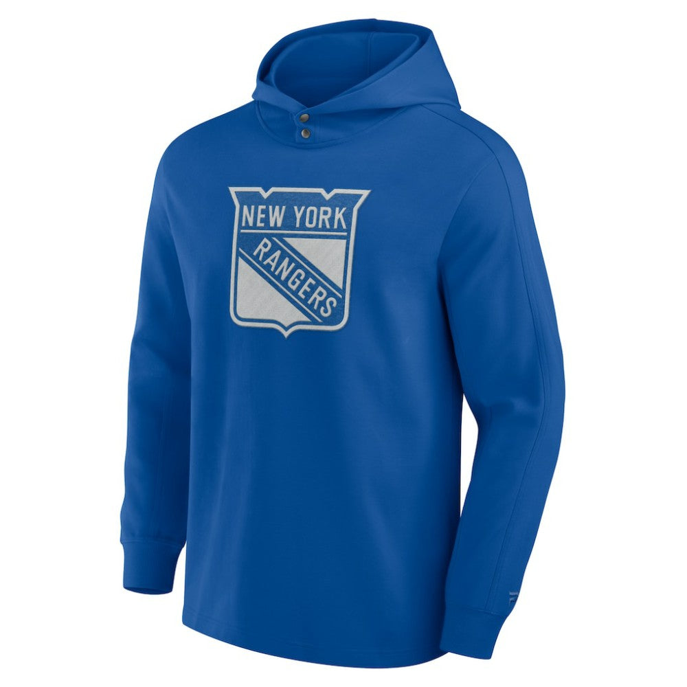 New York Rangers Fanatics Elements Blaze Tri-Blend Long Sleeve Hoodie T-Shirt - Blue - NHL 201058997