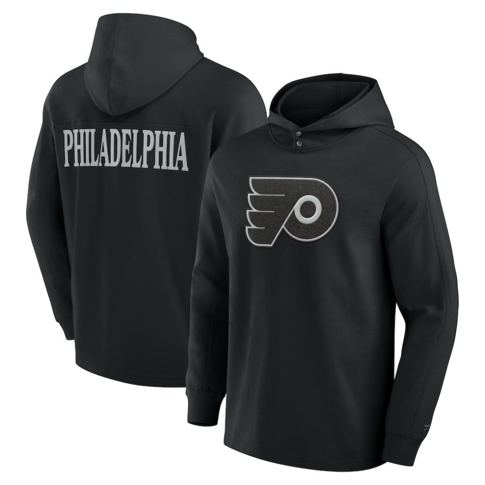 Philadelphia Flyers Fanatics Elements Blaze Tri-Blend Long Sleeve Hoodie T-Shirt - Black - NHL 201059002