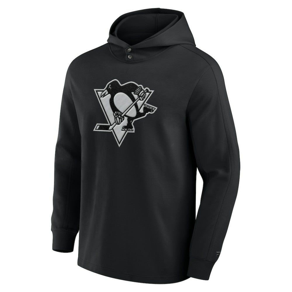 Pittsburgh Penguins Fanatics Elements Blaze Tri-Blend Long Sleeve Hoodie T-Shirt - Black - NHL 201059006