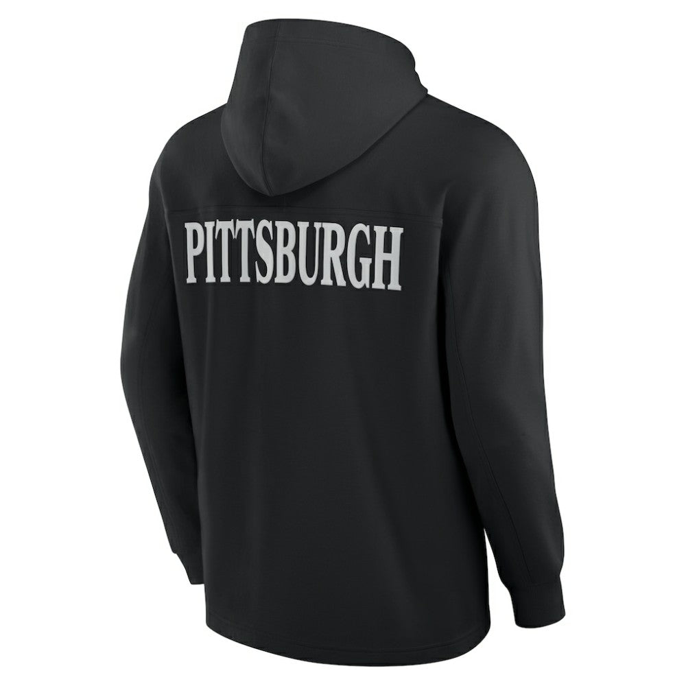 Pittsburgh Penguins Fanatics Elements Blaze Tri-Blend Long Sleeve Hoodie T-Shirt - Black - NHL 201059006