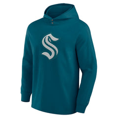 Seattle Kraken Fanatics Elements Blaze Tri-Blend Long Sleeve Hoodie T-Shirt - Teal - NHL 201059012