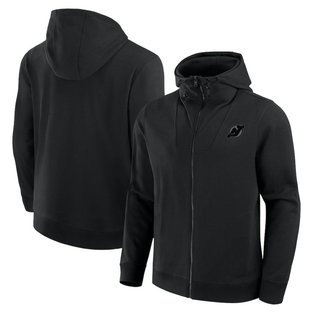 New Jersey Devils Fanatics Elements Tonal Primary Tri-Blend Full-Zip Hoodie - Black - NHL 201059027