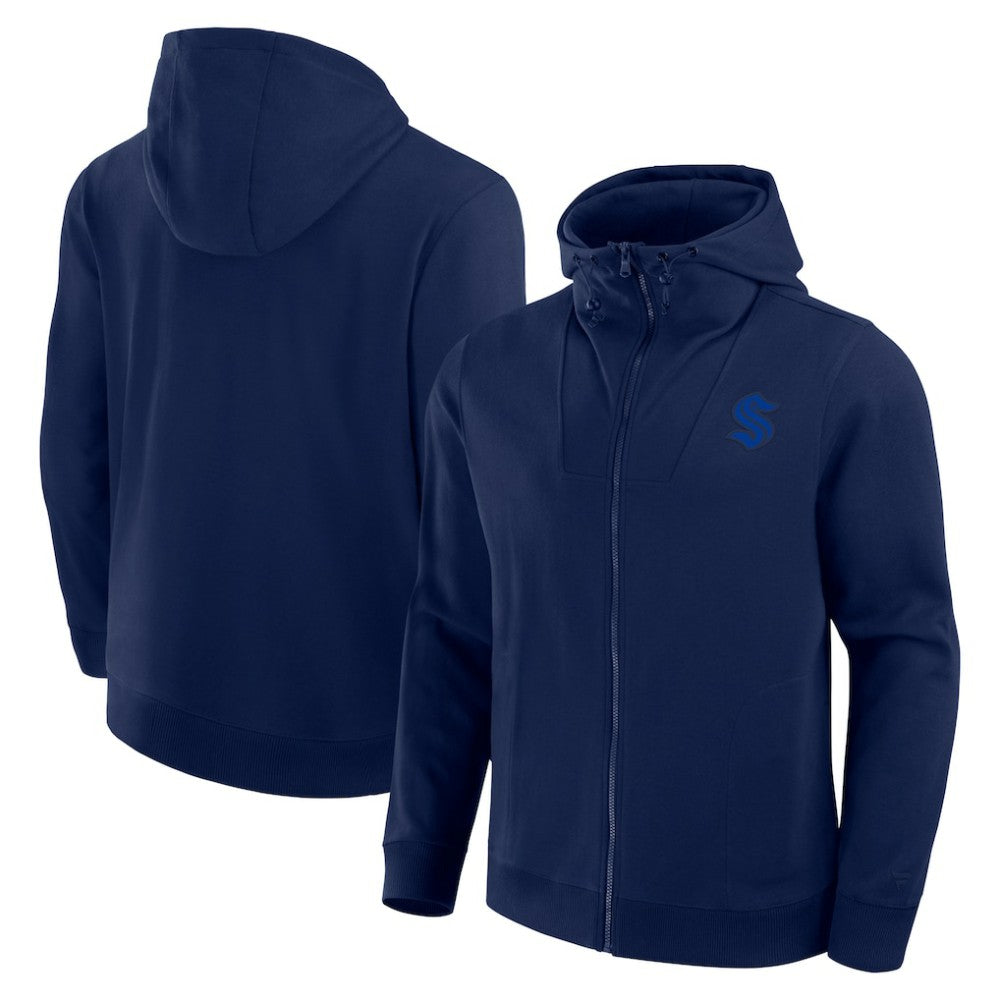 Seattle Kraken Fanatics Elements Tonal Primary Tri-Blend Full-Zip Hoodie - Navy - NHL 201059036