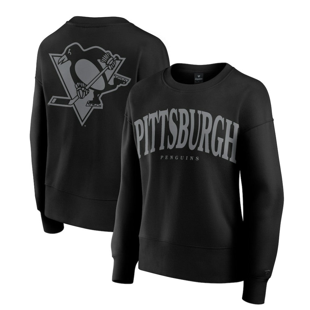 Pittsburgh Penguins Fanatics Women's Elements Flow Pullover Sweatshirt - Black - NHL 201059065