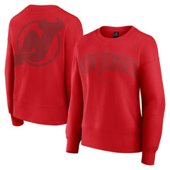 New Jersey Devils Fanatics Women's Elements Flow Pullover Sweatshirt - Red - NHL 201059069