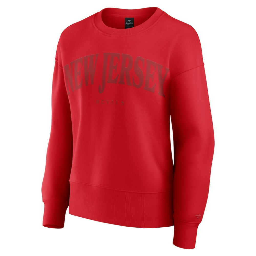 New Jersey Devils Fanatics Women's Elements Flow Pullover Sweatshirt - Red - NHL 201059069