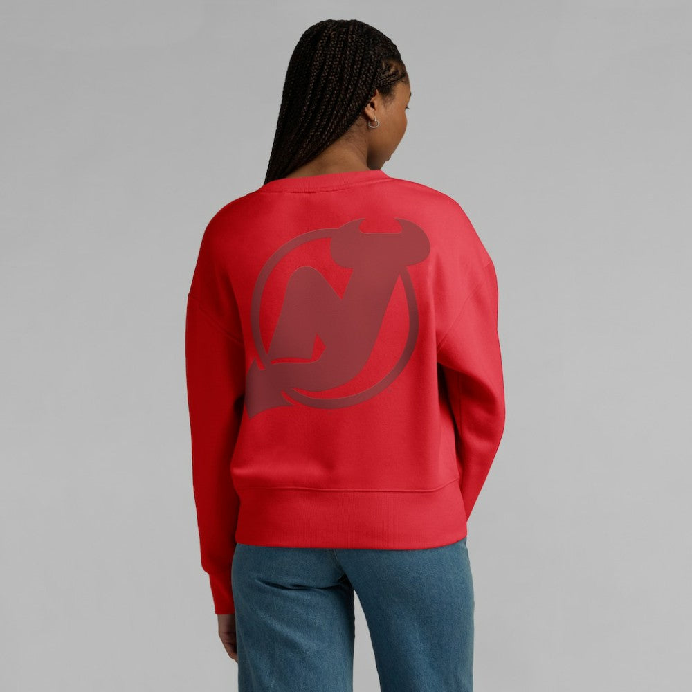 New Jersey Devils Fanatics Women's Elements Flow Pullover Sweatshirt - Red - NHL 201059069