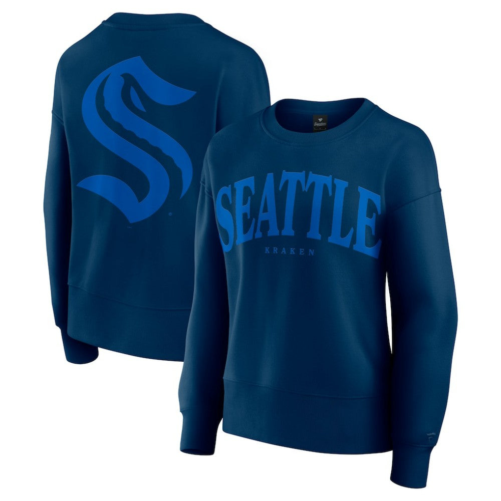 Seattle Kraken Fanatics Women's Elements Flow Pullover Sweatshirt - Navy - NHL 201059071